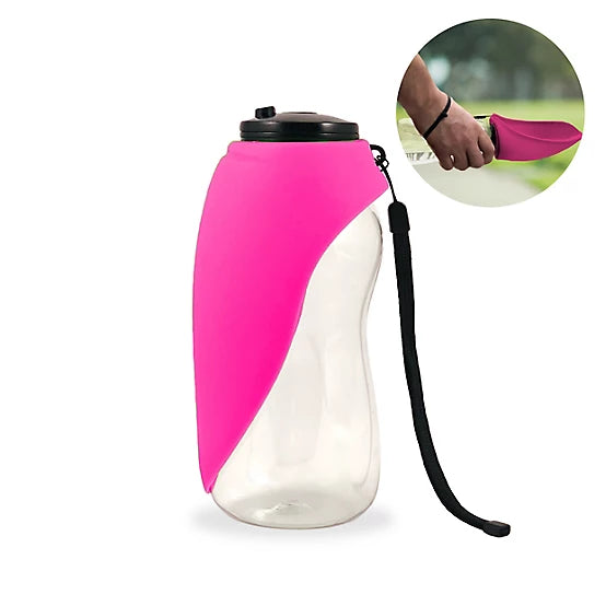 Fold-A-Bowl Portable Pet Water Bottle & Bowl 💧🐶